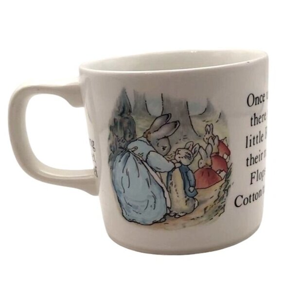 Vintage Wedgwood Peter Rabbit Beatrix Potter Childs Nursery Rhyme Mug England - Picture 1 of 8